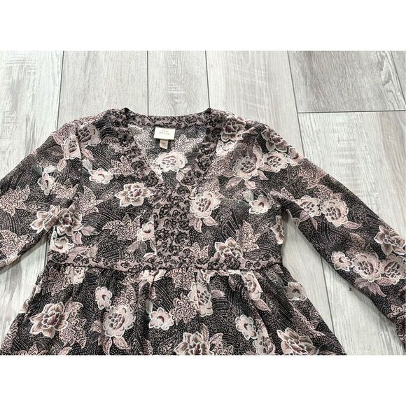 Knox Rose BoHo floral knee length dress size XS - Picture 2 of 11